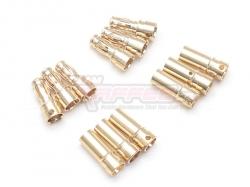 Miscellaneous All 3.5mm Brass Gold Plated Banana Bullet Plug Male & Female for RC Motor & ESC (12) by Team Raffee Co.