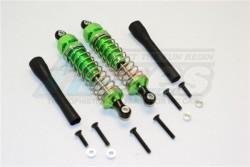 GPM Racing Miscellaneous All Plastic Ball Top Damper (85mm) With 1.2mm Coil Spring & Dust-proof Black Plastic Cover & Washers & Screws - 1pr Set Green