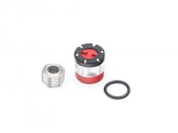 Miscellaneous All Universal Alum Wheel Center Cap - Locking Hub (1) Red (XT6 Series) by Boom Racing
