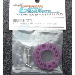 Tamiya TA02 Aluminum Motor Mount For 16T, 21T Standard Purple by GPM Racing