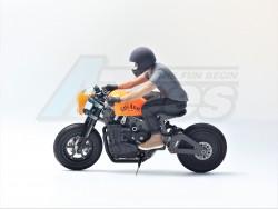 X-Rider Cafe Racer 1/8 Motorcycle Cafe Racer ARR w/ Clear Body + Rider by X-Rider