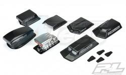 Miscellaneous All No Prep Drag Racing Optional Hood Scoops and Blowers (Clear) by Pro-Line Racing