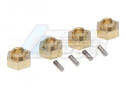 Axial SCX24 3mm Diameter Brass Wheel Hex Adaptor 4pcs set by Hobby Details
