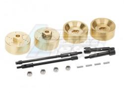Axial SCX24 4mm Brass Wheel Counterweight 4pcs set by Hobby Details