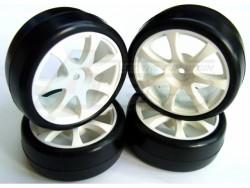 Miscellaneous All 1:10 Touring Car Rubber Tire Set - 7 spoke (Pre-Glued 34SU-V2 1Set 4Pcs) by Team Powers