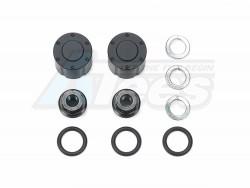 Miscellaneous All Hub Nuts for Dual Wheel Black 2 pcs by Tamiya