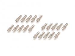 Miscellaneous All ProBuild™ Mag Seat Lug Nut 12.9 Grade M2.5x6mm Scale Hardware Set (20) Silver by Boom Racing