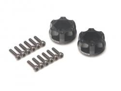 Miscellaneous All ProBuild™ XT604 V2 6-Lug Aluminum 12mm Wheel Hub Adapters 4MM Offset Version 2 (2) Black by Boom Racing