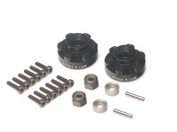 Miscellaneous All ProBuild™ XT504 6-Lug Aluminum 12mm Wheel Hub Adapters 4MM Offset (2) Black by Boom Racing