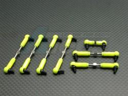 Team Losi Mini-Baja Titanium Complete Tie Rod W/ Ball Ends & Screws - Yellow Ends by GPM Racing