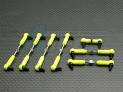 Team Losi Mini-Baja Titanium Complete Tie Rod W/ Ball Ends & Screws - Yellow Ends by GPM Racing