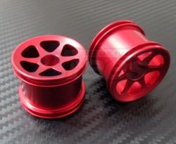 Team Associated RC18T Aluminum Front or Rear Standard Sinkage Surface Rims (6 Poles) -1 Pair Red by GPM Racing