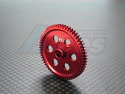 Team Associated RC18T Aluminum Main Gear (60t) - 1 Piece Red by GPM Racing