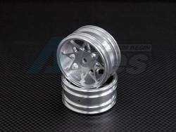 HPI Cup Racer Aluminum Front Or Rear Eight Angles Wheel - 1 Pair  Silver by GPM Racing