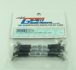 Tamiya DF-02 Aluminum Completed Tie Rod With 5.8mm Balls - 3pcs Set Silver by GPM Racing