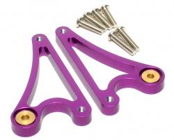 CEN Genesis 46 Aluminum Front Or Rear Over Head Shock Bracket With Bronze Collars & Screws - 1 Pair Set Purple by GPM Racing