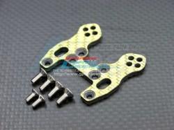 Kyosho Mini Inferno 09 Graphite Front Damper Tower With Screws (multiple Colors) - 1 Piece Set Gold by GPM Racing