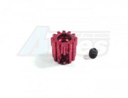 Anderson Racing MB4 Aluminum Motor Gear 12t (2.0mm Hole) With Screw - 1 Piece Set Red by GPM Racing