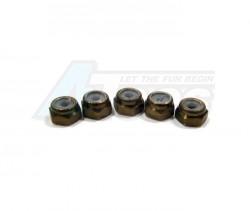 Kyosho Mini-Z MR-02 Aluminum 2mm Lock Nuts - 5pcs Golden Black by GPM Racing