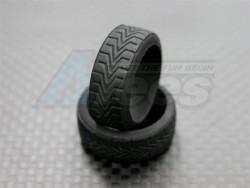 Kyosho Mini-Z MR-02 Rubber Front Radial Tires Shape-c(for Ori) 15 Degree - 1 Pair by GPM Racing
