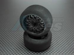 HPI Micro RS4 / Drift Nylon Option Rear Mounted Foam Tire+mh215a - 1 Pair Black by GPM Racing