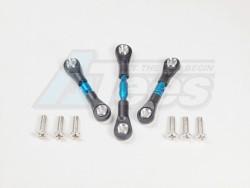 Tamiya TT-01 Aluminum Completed Tie Rod With Screws - 3pcs Set Blue by GPM Racing