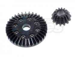 Team Associated RC18T Steel Ball Differential Gear (35T) & Input Gear (14T) - 2 Pieces Set  Black by GPM Racing