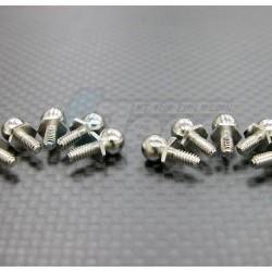 Miscellaneous All Steel Ball Screws (d5.8) Americain 4x40,thread Length 6.0mm Hexagonal Shape-10pcs Set Silver by GPM Racing