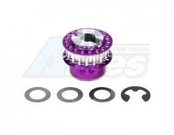 Serpent Impluse Aluminum-7075 Middle Belt Pulley(18t) Purple by GPM Racing