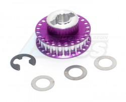 Serpent Impluse Aluminum-7075 Middle Belt Front Pulley(24t) Purple by GPM Racing