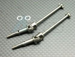 Team Losi Mini-T Steel Universal Swing Shaft (42mm) With Shims - 1 Pair Set Black by GPM Racing