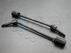 Traxxas Jato Steel Rear Universal Swing Shaft (87mm) With Hubs & Washers - 1 Pair Set Black by GPM Racing
