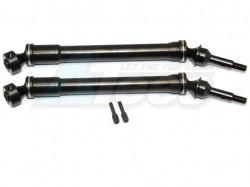 Traxxas E-Revo Steel Front Or Rear Universal Swing Shaft With Washers & Wheel Hubs - 1 Pair Set  Black by GPM Racing