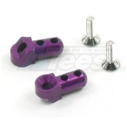 Team Losi Mini-Baja Aluminum Front Body Post - 1PR Purple by GPM Racing