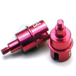 XMods Evolution Truck Aluminum Rear Wheel Shaft - 1 Pair Red by GPM Racing