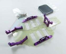 Team Losi Mini-T Fibre Main Chassis W/ Aluminum & Foam Shim - 1 Set Purple by GPM Racing