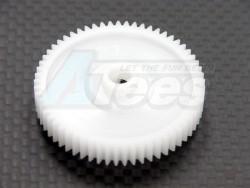 Tamiya TT-01 Delrin Spur Gear 42 Pitch 61t-1Pc White by GPM Racing