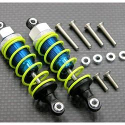 Miscellaneous All 70MM Aluminum Adjustable Shocks 1 Pair for Competition Blue (Silver Springs) by GPM Racing