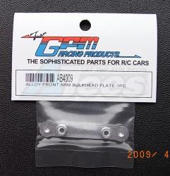 Team Associated RC10B4 Aluminum Front Arm Bulkhead Plate Silver by GPM Racing