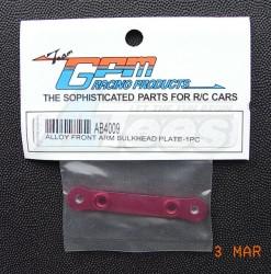 Team Associated RC10B4 Aluminum Front Arm Bulkhead Plate Red by GPM Racing