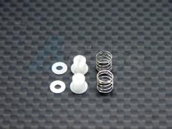 Kyosho Mini-Z MR-02 Front 0.3mm Coil Spring (4.7mm) With Washers & Collars- 1pr Set Silver by GPM Racing