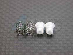 Kyosho Mini-Z MR-02 Front 0.3mm Coil Spring (5.2mm) With Collars - 1pr Set Silver by GPM Racing