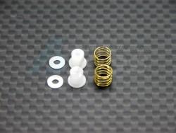 Kyosho Mini-Z MR-02 Front 0.4mm Coil Spring (4.7mm) With Washers & Collars - 1pr Set Gold by GPM Racing