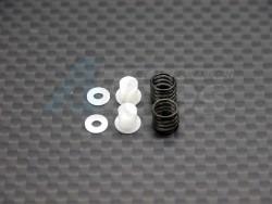Kyosho Mini-Z MR-02 Front 0.5mm Coil Spring (4.7mm) With Washers & Collars - 1pr Set Black by GPM Racing