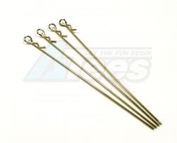 Miscellaneous All Extend Long Flu Body Clip Set( Stick Length Of 120mm) - 4pcs Gold by GPM Racing