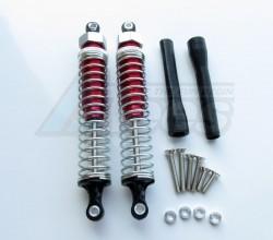 GPM Racing Miscellaneous All 105MM Aluminum Adjustable Shocks 1PR for Competition Red (Silver Springs)