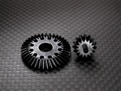 Anderson Racing MB4 Steel Ball Differential Gear (38t) & Input Gear (15t) - 2pcs Set  Black by GPM Racing