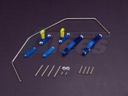 Tamiya Terra Crusher Aluminum+steel Anti Roll Bar-1set Blue by GPM Racing