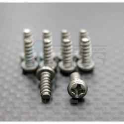 Miscellaneous All Titanium Round Head Tap Screw 3x8 - 10pcs by GPM Racing