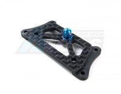 Team Losi Mini-Baja Graphite Servo Upper Kick Plate With Aluminum Mount - 1 Piece Set Blue by GPM Racing